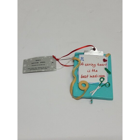 Nurse Bear and Prescription Pad Ornament - Picture 4 of 5